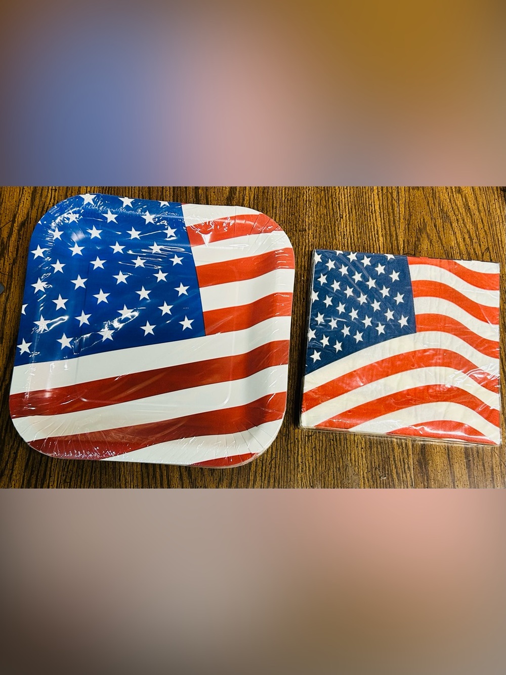 American Flag Paper Plates Napkins Party  Set Patriotic 4th of July